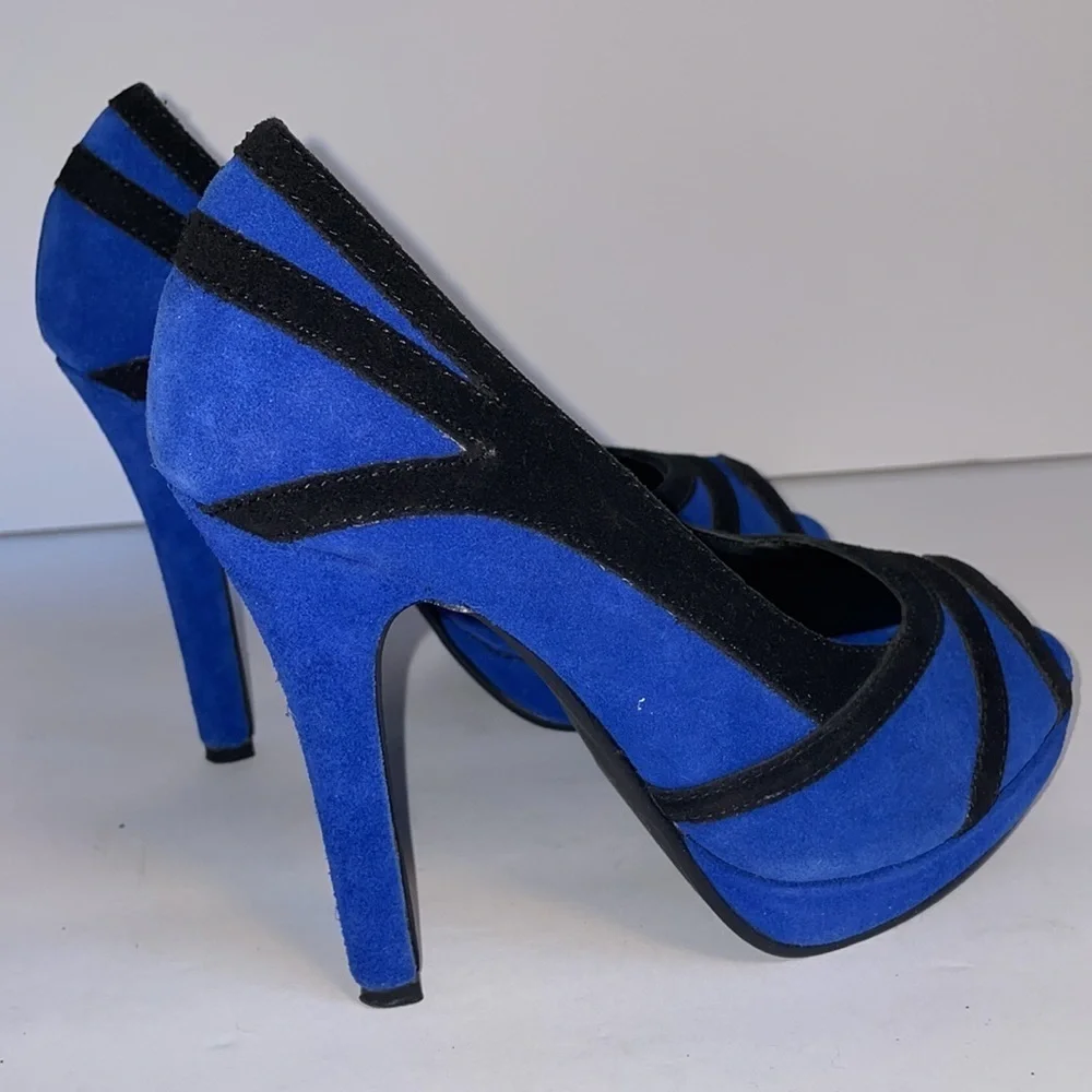 MARCO SANTI blue cobalt Virginia heels pumps in women’s 5.5M - Picture 7 of 14